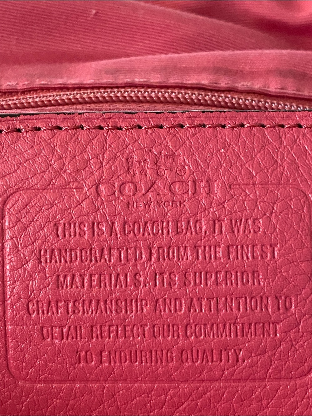 Coach Pebbled Leather Shoulder Bag - Fuchsia Pink - Picture 4 of 12
